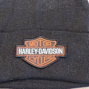 Harley Davidson Patched Knit Cuffed Beanie in Black